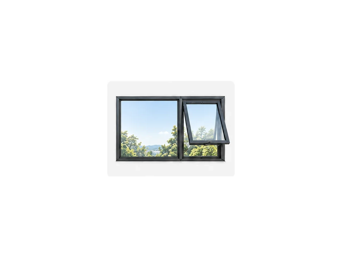 Fixed glazing with awning window configuration
