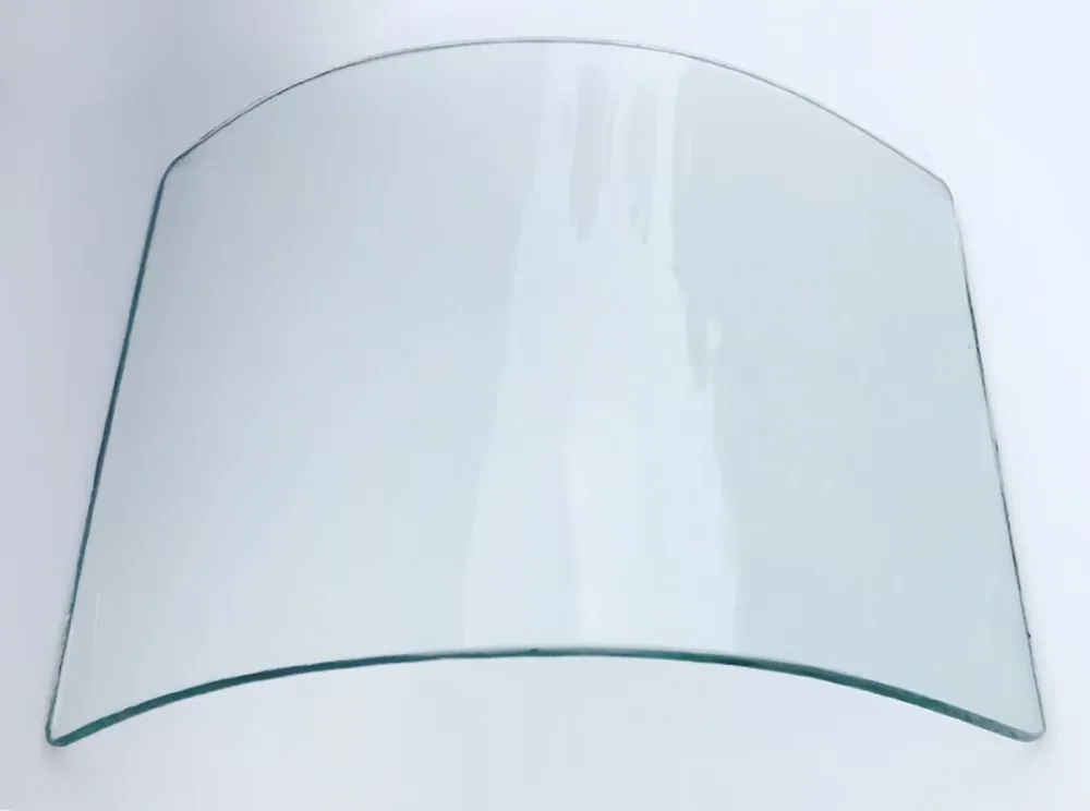 Curved toughened glass sample