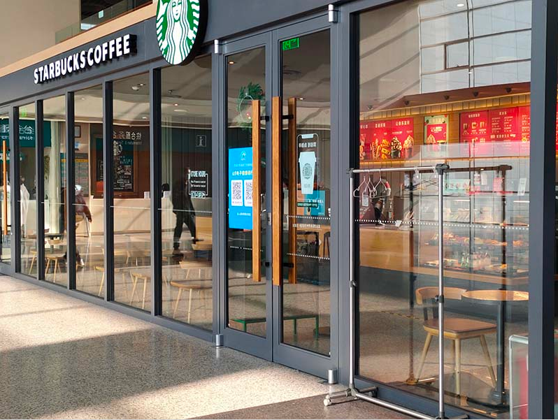 Commercial shopfront door